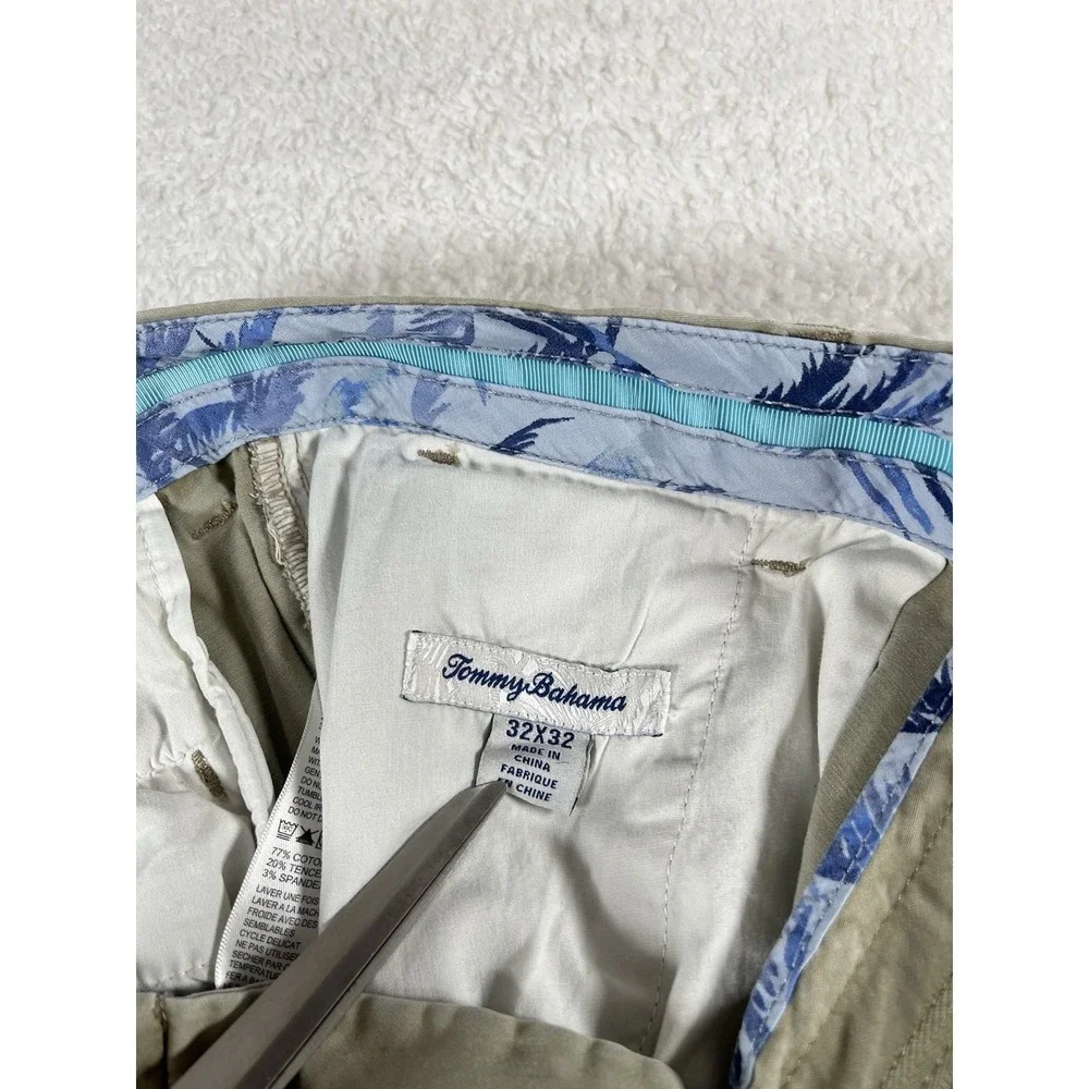 Tommy Bahama Boracay Khaki Tan Straight Leg Chino Pants Mens 33x34 (35x29)